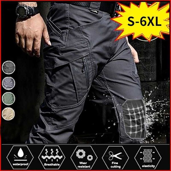 Pantalons pour hommes Tactiques militaires pour hommes X9 Salopette Fermeture à glissière multi-poches Pantalons élastiques Sports de plein air pour hommes Pantalons d'escalade et de chasse W0411