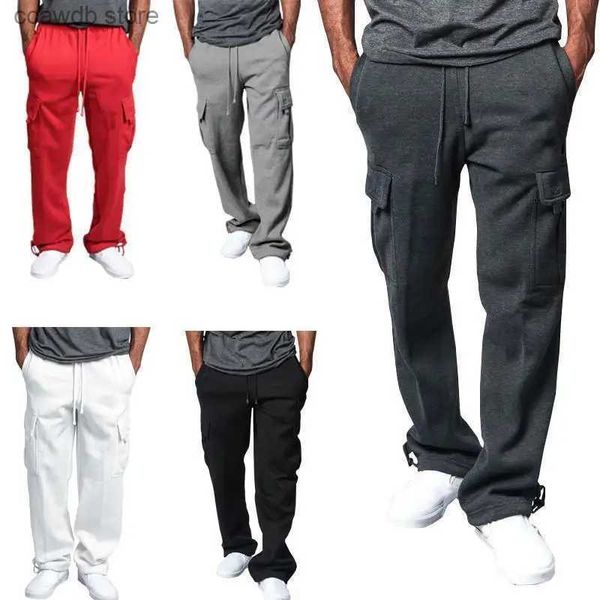 Pantalones para hombres Monos para hombres Pantalones deportivos casuales Transpirable Suave Invierno Fitness Ejercicio Correr Pantalones de entrenamiento Negro Blanco Gris T240108