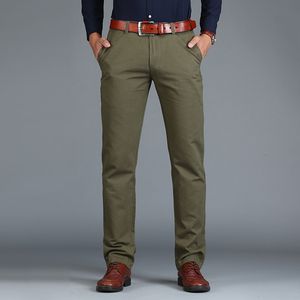 Herenbroek herenbroek rechte losse casual broek groot formaat katoen mode heren zakelijke pak broek groen bruin grijs 230512