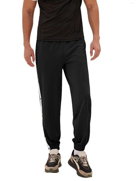 Pantalones de hombre Pantalones de chándal rasgados para hombre Pista de baloncesto Pantalones de chándal de entrenamiento atléticos casuales sueltos con abertura lateral alta