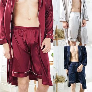 Pantalons pour hommes Shorts pour hommes Pyjama en satin Vêtements de nuit Homewear Loungewear