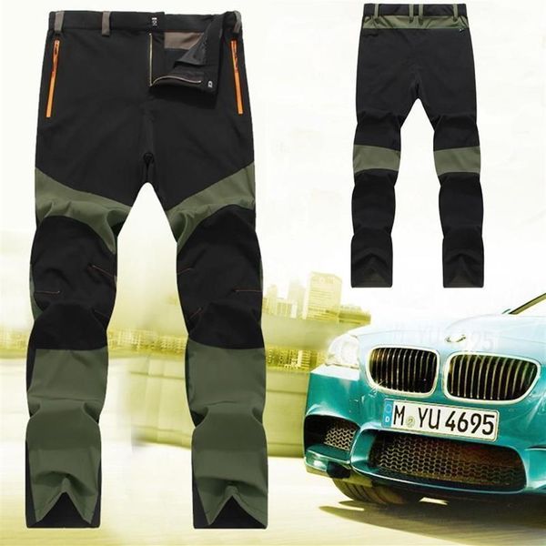 Pantalones para hombres Hombres Soft Shell Al aire libre Impermeable Caminar Senderismo Pantalones Transpirable Talla grande L-4XL252Z