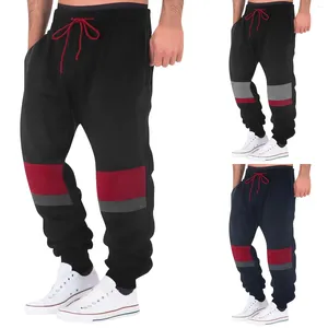 Herenbroek mannen splitsen bedrukte overalls casual pocket sport werk broek broek Poplin