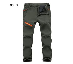 Pantalons pour hommes Pantalons de sport pour hommes Ski de plein air Pêche Softshell Pantalons de randonnée Polaire Épais Chaud Imperméable Automne Hiver Pantalons Femmes Z230728