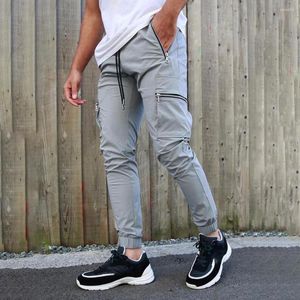 Pantalons pour hommes hommes sport multi-poches taille élastique pantalons de survêtement décontracté cheville longueur poutre pieds vêtements pour hommes pour Jogging