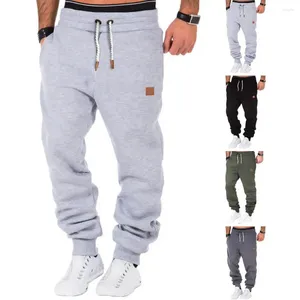 Pantalon pour hommes pantalons de sport de pantalon de survêtement respirant avec un design de banque à la taille de la taille de la taille pour le jogging