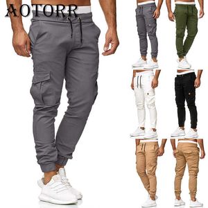 Pantalones para hombres Hombres Ropa deportiva Joggers Casual Pantalones masculinos Trabajo Track Cargo Sweetpants Slim Fit Hombre Elástico Transpirable G220929