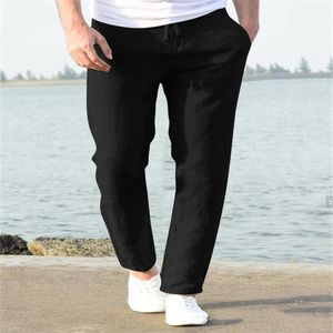 Pantalons pour hommes Hommes Printemps et été Pantalon Casual Tout Couleur Solide Peinture Lâche Open Toe Slack pour House Boy H Vêtements