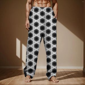 Herenbroeken Heren Lente Zomer Independence Day Print Pyjama Lange Casual Star-kleding