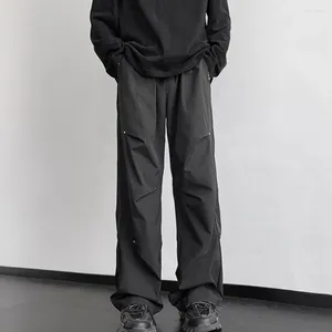Herenbroek mannen rechte poten unisex broek stijlvolle lading met klinknagel decor breed losse fit waterdicht voor streetwear