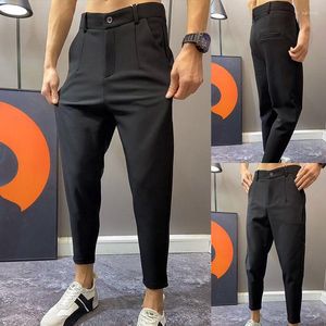 Pantalons pour hommes Hommes Costume 2023 Style britannique Business Casual Solid Slim Fit Robe droite pour pantalon formel A84