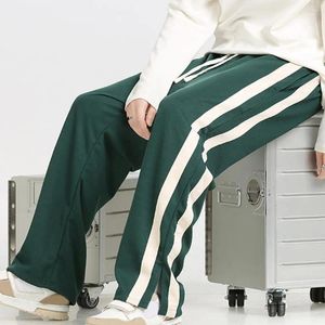 Pantalons pour hommes Hommes Pantalons de survêtement Polyvalent Rayé Large Jambe Confortable Élégant Pour Pantalon Lâche