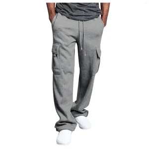 Herenbroeken Herenbroeken Trekkoord Sportkleding Joggingbroeken Multi Pocket Casual Pantalones De Hombre