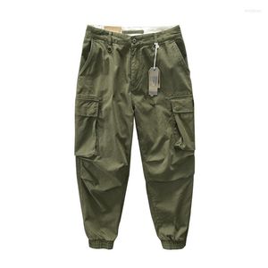 Pantalon homme pantalon homme salopette Vintage mode poches latérales Cargo haute qualité coton armée vert Harajuku pantalon décontracté