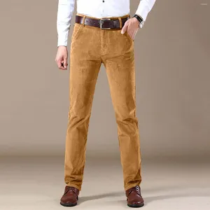 Pantalons pour hommes hommes Vintage hiver velours côtelé Slim tenue décontractée costume mode marque d'affaires vêtements jean pantalon grande taille