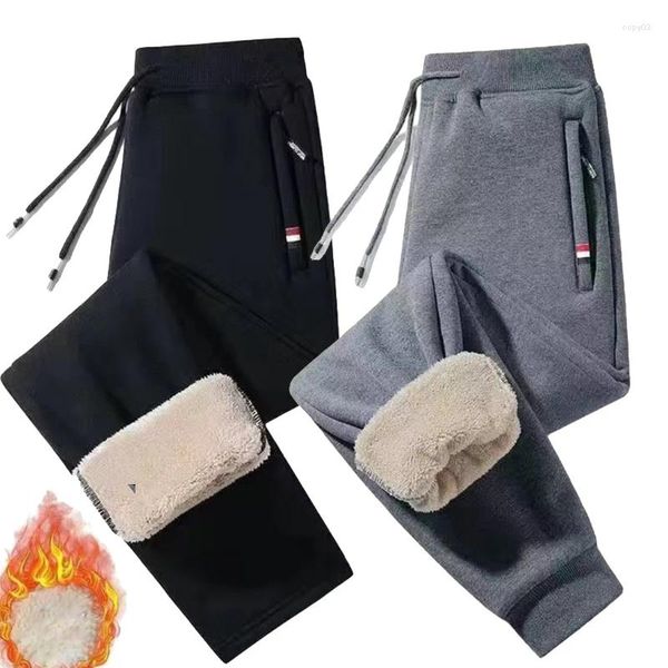 Pantalons pour hommes Hommes Hiver Polaire Joggers Sherpas Doublé Pantalon de survêtement Chaud Piste épaisse Active Athletic Entraînement Jogger Pantalon de survêtement