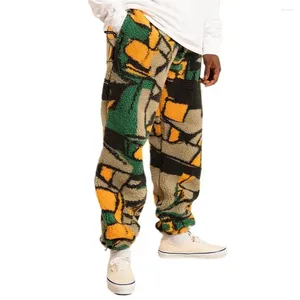 Pantalons pour hommes Hommes Hiver Teddy Polaire Chic Hippie Pantalon de survêtement chaud Plus Taille 3XL Fluffy Hip-Hop Streetwear Slacks