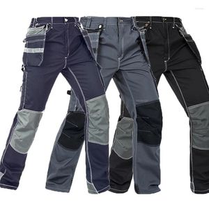 Pantalones para hombres Hombres Pantalones de trabajo Cargo Bolsillos múltiples Resistente al desgaste Ropa de trabajo de carpintero Rodillera de trabajo
