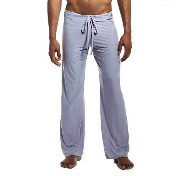 Pantalones para hombres Hombres Yoga Cintura baja Cordón Recto Suelto Delgado Deportes Elásticos Tallas grandes Pantalones Ropa