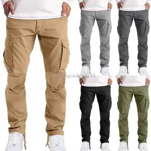 Pantalons pour hommes Men Zip Button Paptils de sueur d'été Couleur solide décontractée Ajustement en vrac DrawString cheville plissé du jogger pantalon avec poches