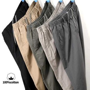 Pantalon masculin masculin 100% coton pant pantalon de bain de soleil standard pour hommes en forme de pantalon décontracté monochrome waistl2404 monochrome
