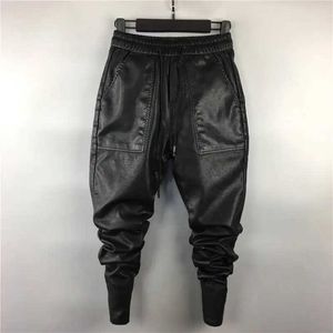 Pantalon masculin masculin pantalon en cuir artificiel