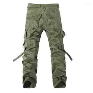 Herenbroekheren vracht Casual Combat Army Militaire tactische stijl Pocketbroeken herfst mannelijke buitenklimmen overalls rechtdoor