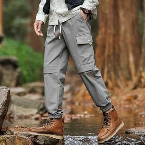 Herenbroek Heren Laadbroek Mannen Pocket Losse Jogger Pants 2024 Autumn Loose Outdoor Mountainring Sports Work Casual broek Y240422