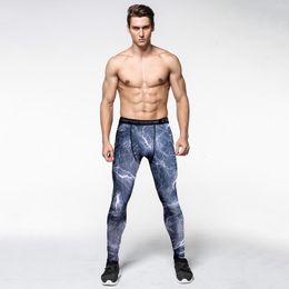Pantalons pour hommes hommes décontracté respirant séchage rapide crayon pantalons de survêtement haute qualité sport impression fitness pantalons serrés pour homme
