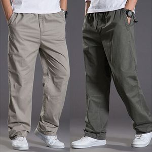 Men's Pants Hommes décontracté Cargo coton pantalon hommes poche lâche pantalon droit élastique travail pantalon marque Fit Joggers mâle Super grande taille 6XL 230309