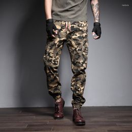 Pantalons pour hommes Hommes Casual Cargo Été Cheville Banded Boot Cut 2022 Hommes Mode Streetwear Camouflage Jogger