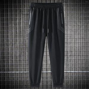 Pantalones para hombres para hombres fitness casual para mascada culturismo piel de bolsillo calcetines deportivos de longitud completa