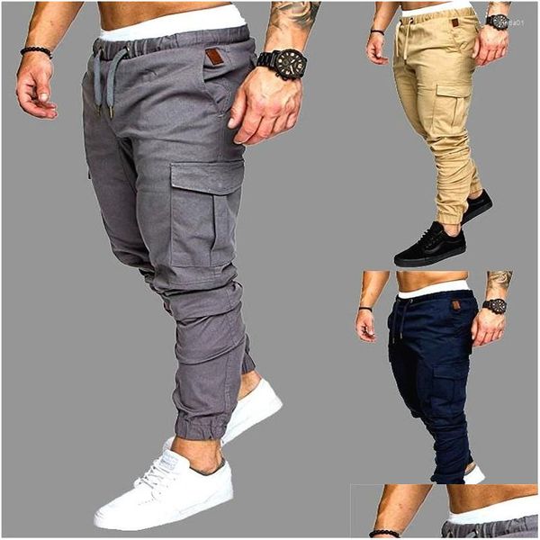 Pantalones para hombres para hombre pantalón casual deporte joggers hip hop moda jogging fitness pantalones pantalones deportivos gimnasio para hombre entrega entrega ropa coágulo dhi4j