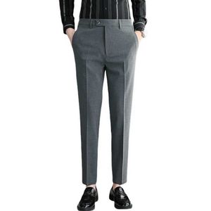 Pantalon masculin pour hommes pantalons décontractés printemps automne mode nouveau pantalon slim.