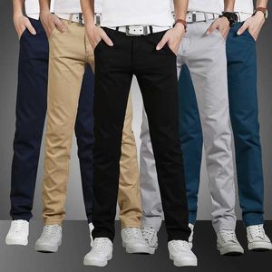 Herenbroeken Heren Casual broek Trendy Brand Straight broek Slim-fit All-match Four Seasons Koreaanse stijl voor jeugd Y240514