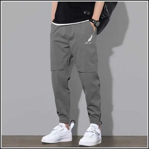 Herenbroeken Heren Casual vaste kleurcontainer Passen Elastische taille Outdoor Sportbroek Slim fit Jogging Sports Pants Mens Clothingl2404