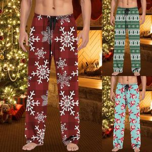 Herenbroeken Heren Kerstmis Casual Pyjama met trekkoord en zakken 6 Traagschuim