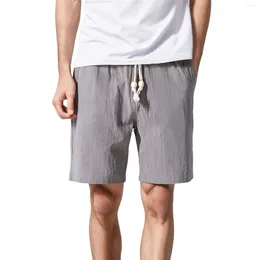 Pantaloni da uomo Pantaloncini comodi da uomo Tasca con coulisse Soild estivo per uomo Pantaloni casual da spiaggia Abiti traspiranti Ropa Para Hombre