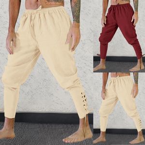 Pantalons pour hommes Hommes confortables élégants rétro gothiques leggings cordon de serrage pantalons de randonnée sarouel coupe ample streetwear