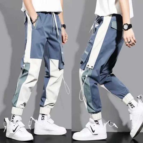 Pantalones masculinos pantalones de productos básicos de hip-hop casual bocas de color para hombres pantanos largos ropa de la calle techwear sports pantsl2403