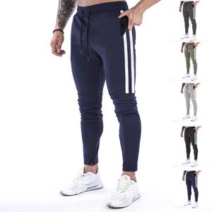 Pantalon masculin pour hommes pantalon de fitness en coton plus taille coulant couleur solide jogger street vêtements de sport décontracté pour hommes