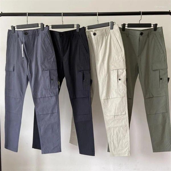 Pantalons pour hommes Hommes CP Coton Lavé Corée Style Droit Cargo Hommes Mode Haute Qualité Baggy Lâche Plage 2023