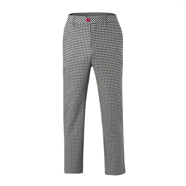 Pantalones de hombre Moda para hombre Pantalones cortos de fitness con cremallera a cuadros sueltos casuales Hombres