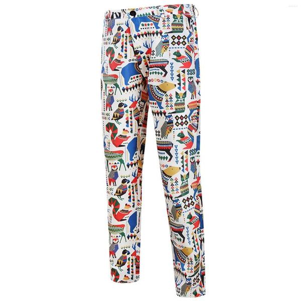 Pantalons pour hommes Mens Fashion Casual Pattern Art Vintage Suit