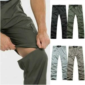 Pantalones para hombres para hombres de moda convertible cremallera seca rápida pantalones de senderismo al aire libre pantalones transpirables pantalones cortos2404
