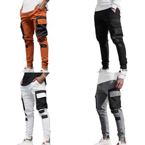Herenbroeken heren mode streetwear multi -zakken lading harem hiphop casual mannelijke track haruku joggers broek