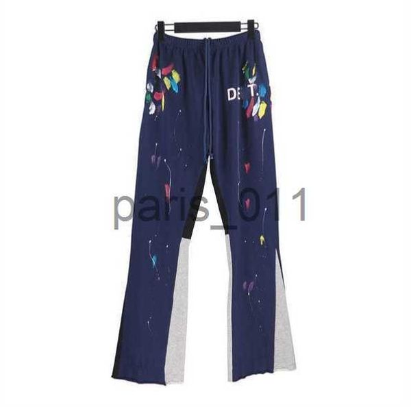 Pantalons pour hommes Mens galleryes dept jeans Pantalons galleryes dept pantalons de survêtement moucheté lettre imprimé hommes femmes couple lâche polyvalent pantalon décontracté droit nk x1017