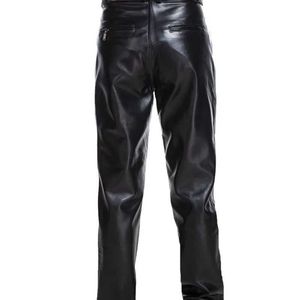 Pantalon masculin masculin en cuir authentique pantalon hlipot