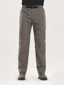 Pantalons pour hommes Pantalon léger convertible à séchage rapide avec poches multiples à rabat pour randonnée