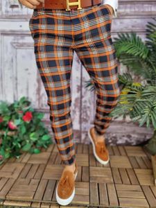 Mannen Broek Heren Koreaanse Streetwear Jogging Potlood Plaid Mannen Business Casual Broek Vintage Joggers Rechte Lange Broek Pantalon Homme